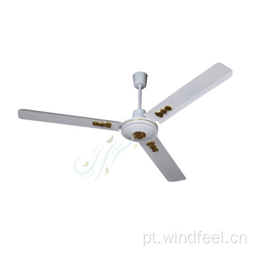 Lâminas de metal sólido de luxo de ponta 60 &quot;Flush Mount Instale AC DC Motor silencioso e ventilador de teto com economia de energia